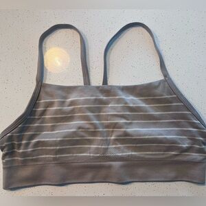 Patagonia Beige Thin Strip Sports Bra medium to light support